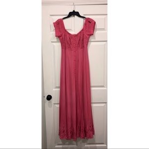 Off Shoulder/Cap sleeve button up dress